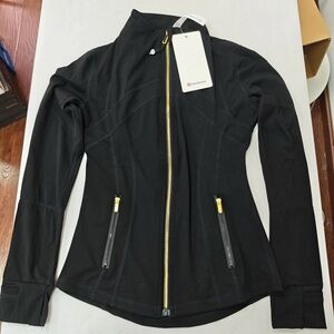 Black Lululemon Define Jacket with Gold Zipper Size 6